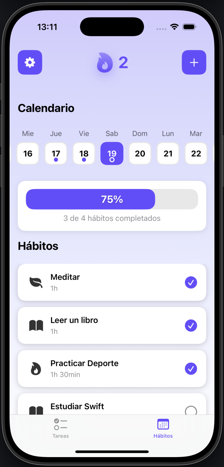 Habit tracker screenshot 2